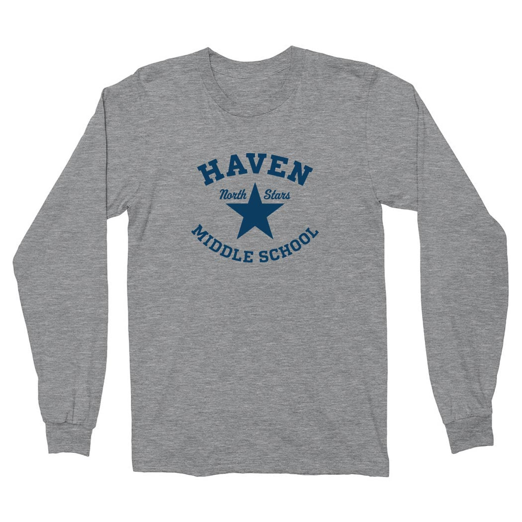 Haven North Stars ~ Cotton Long Sleeve T-Shirt ~ Haven Middle School