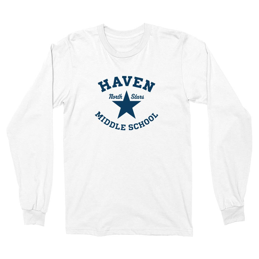 Haven North Stars ~ Cotton Long Sleeve T-Shirt ~ Haven Middle School