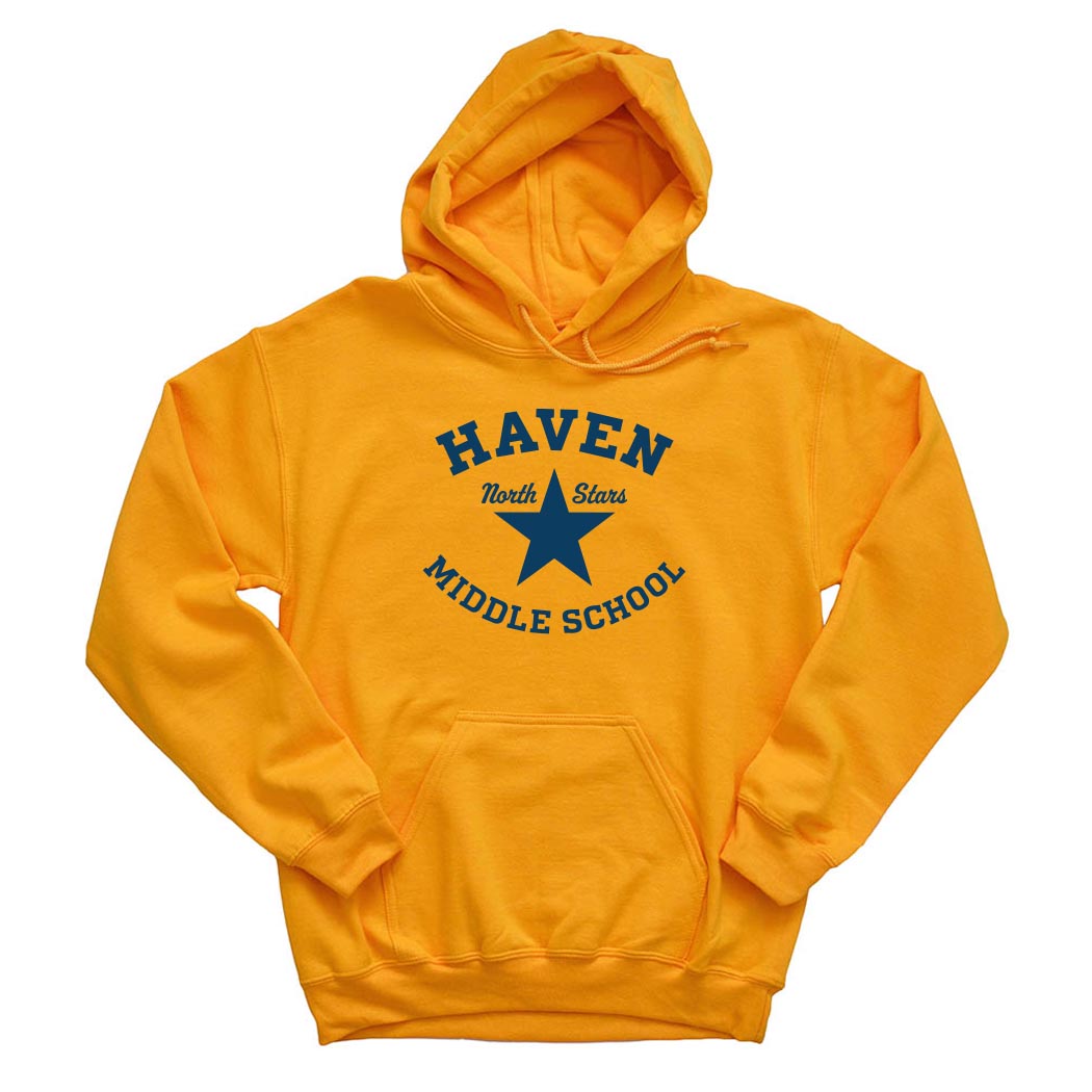 Haven North Stars ~ Hoodie ~ Haven Middle School-gold