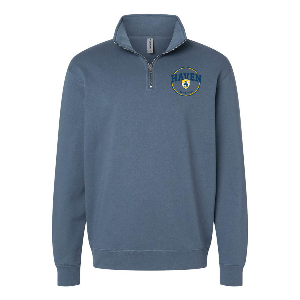 Haven Shield Badge ~ Quarter-Zip Sweatshirt ~ Haven Middle School