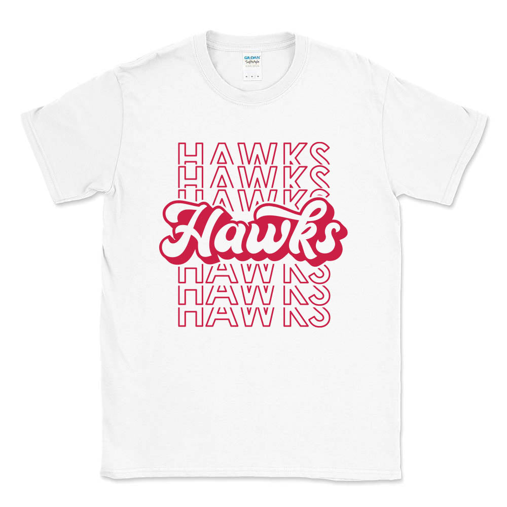 Hawks Repeater Script ~ Cotton T-Shirt ~ Henking Elementary School
