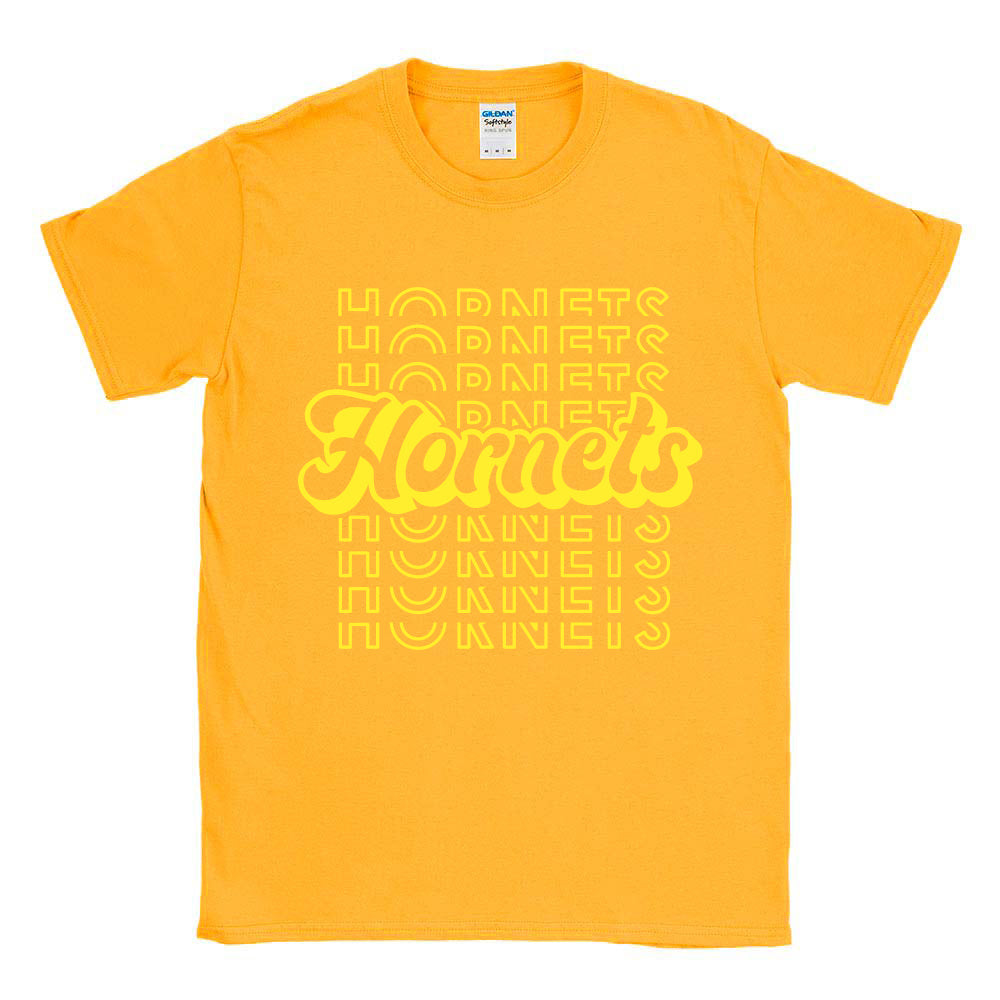 Hornets Repeater Script ~ 50/50 T-Shirt ~ Hoffman Elementary School