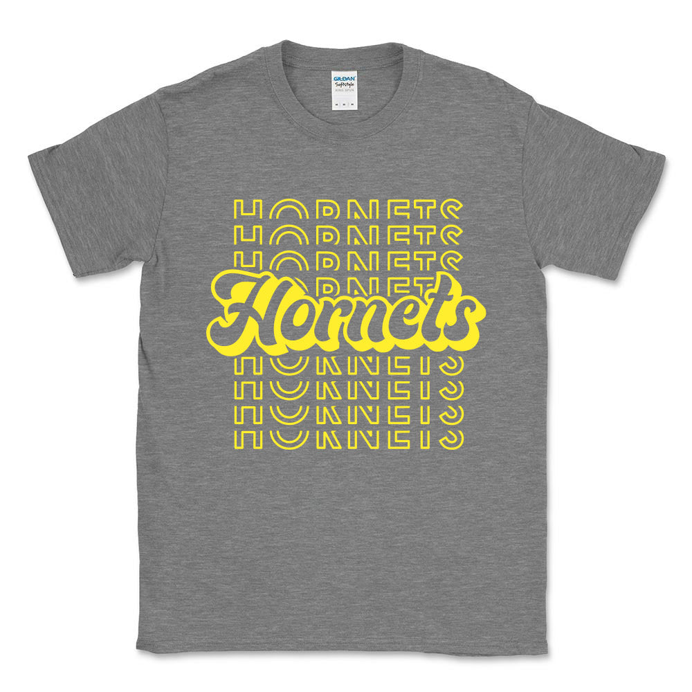 Hornets Repeater Script ~ 50/50 T-Shirt ~ Hoffman Elementary School