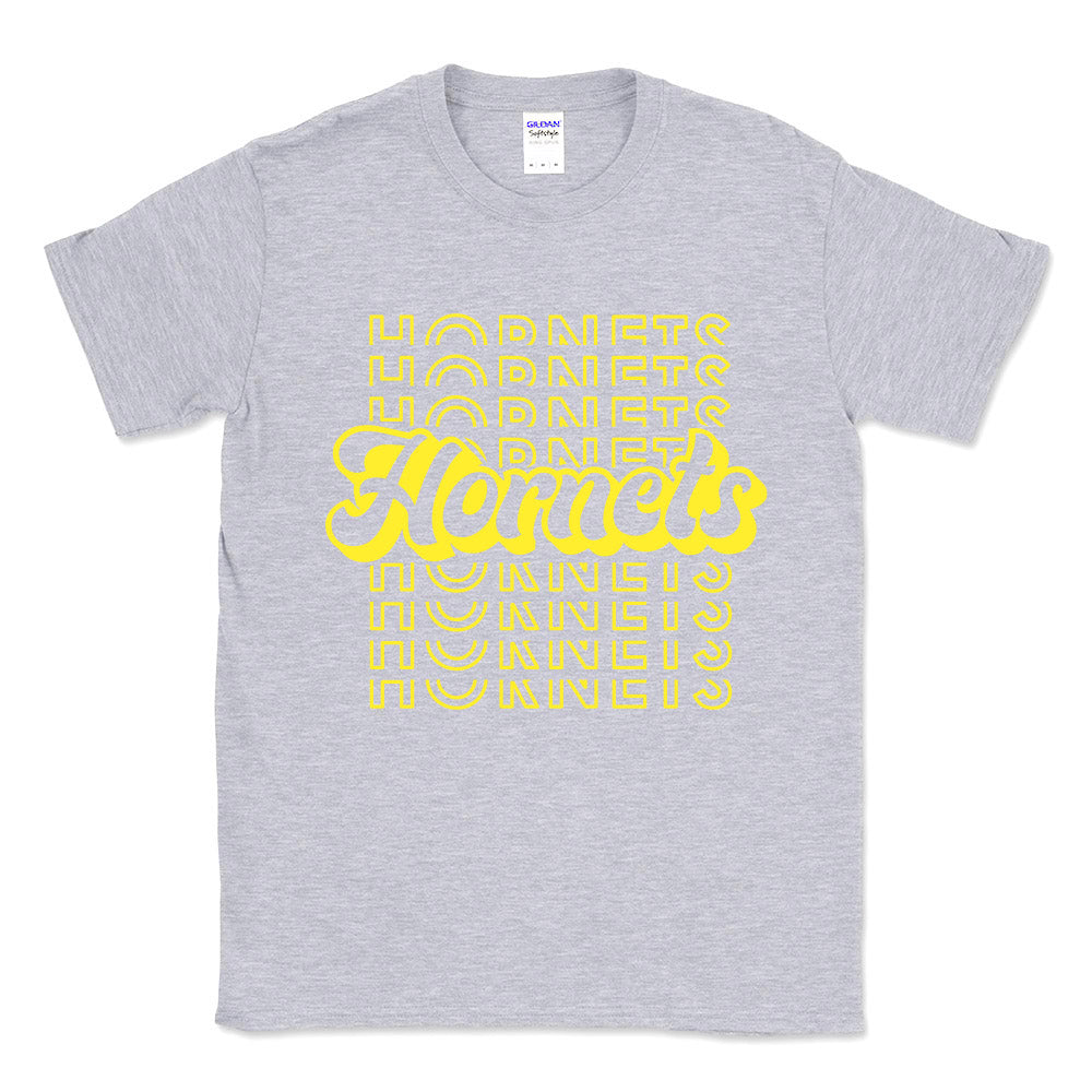Hornets Repeater Script ~ 50/50 T-Shirt ~ Hoffman Elementary School
