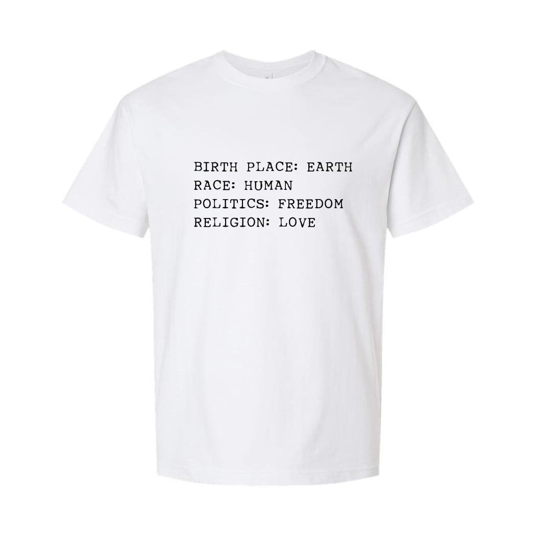 Birthplace: Earth ~ Youth Heavyweight Cotton T-Shirt ~ humanKIND