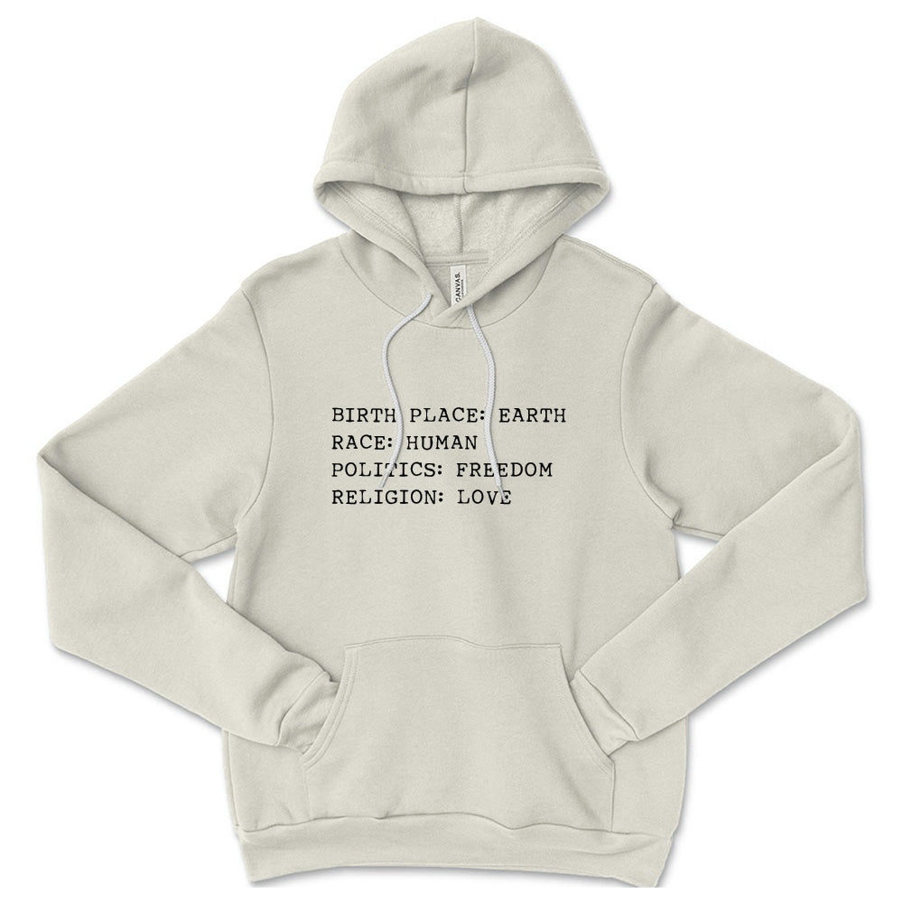 Birthplace: Earth ~ Hoodie ~ humanKIND