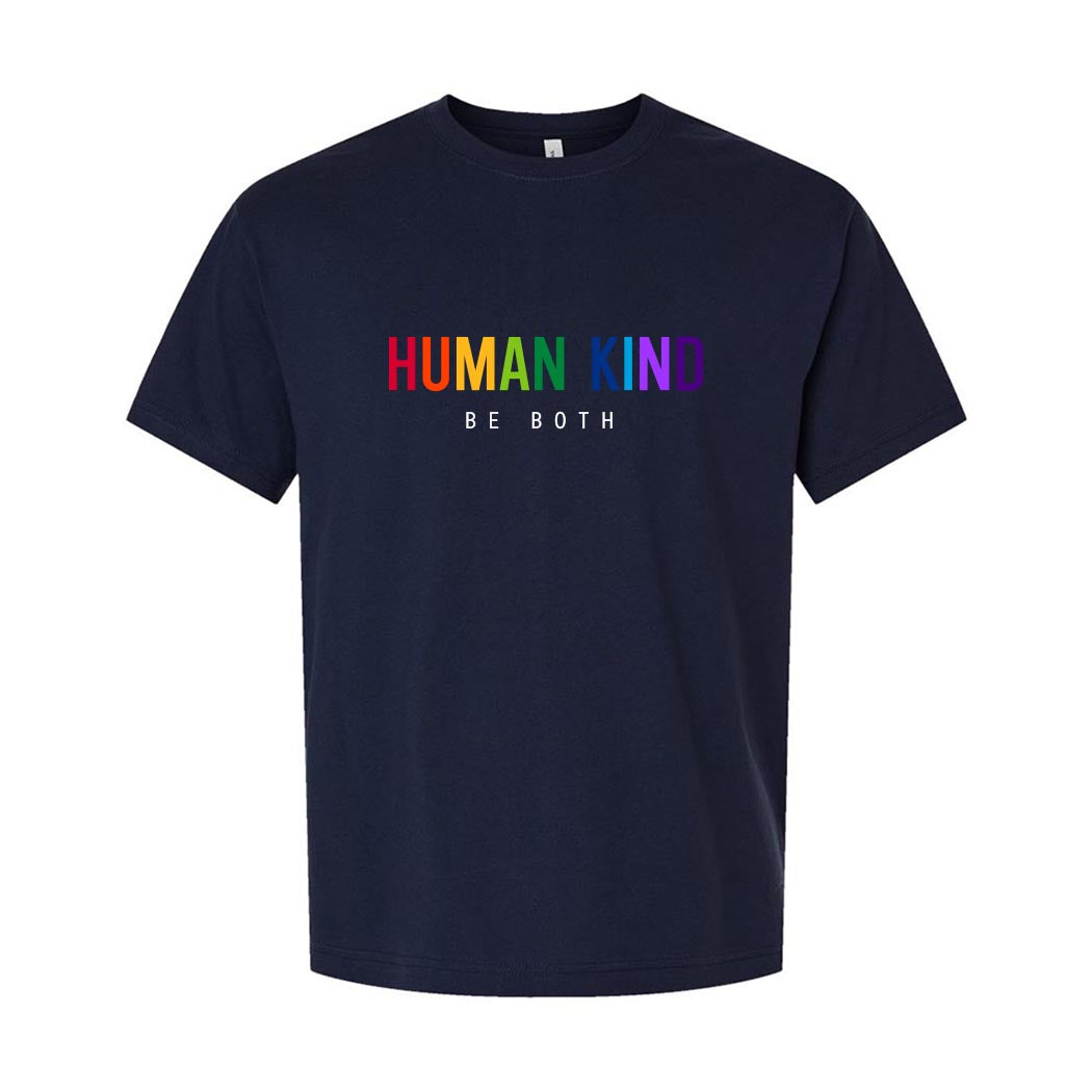 Human Kind Be Both ~ Youth Heavyweight Cotton T-Shirt ~ humanKIND