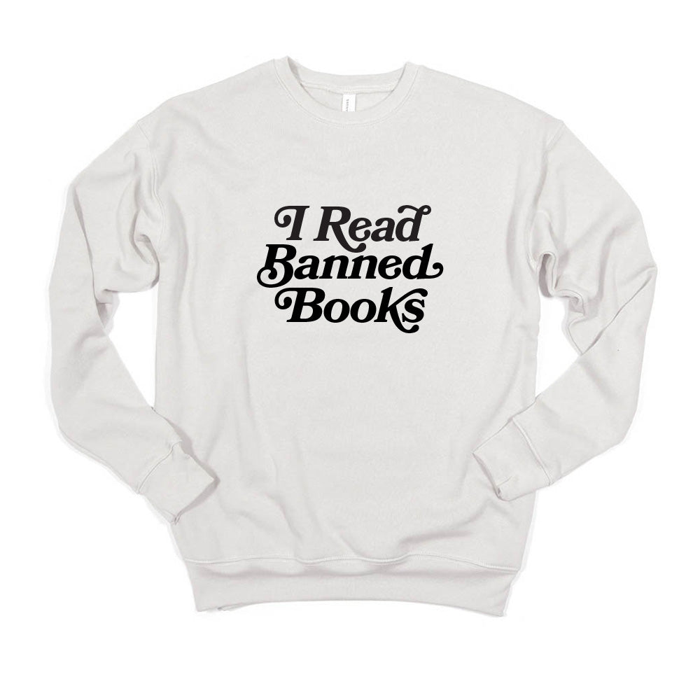I Read Banned Books ~ Drop Shoulder Crewneck Sweatshirt ~ humanKIND