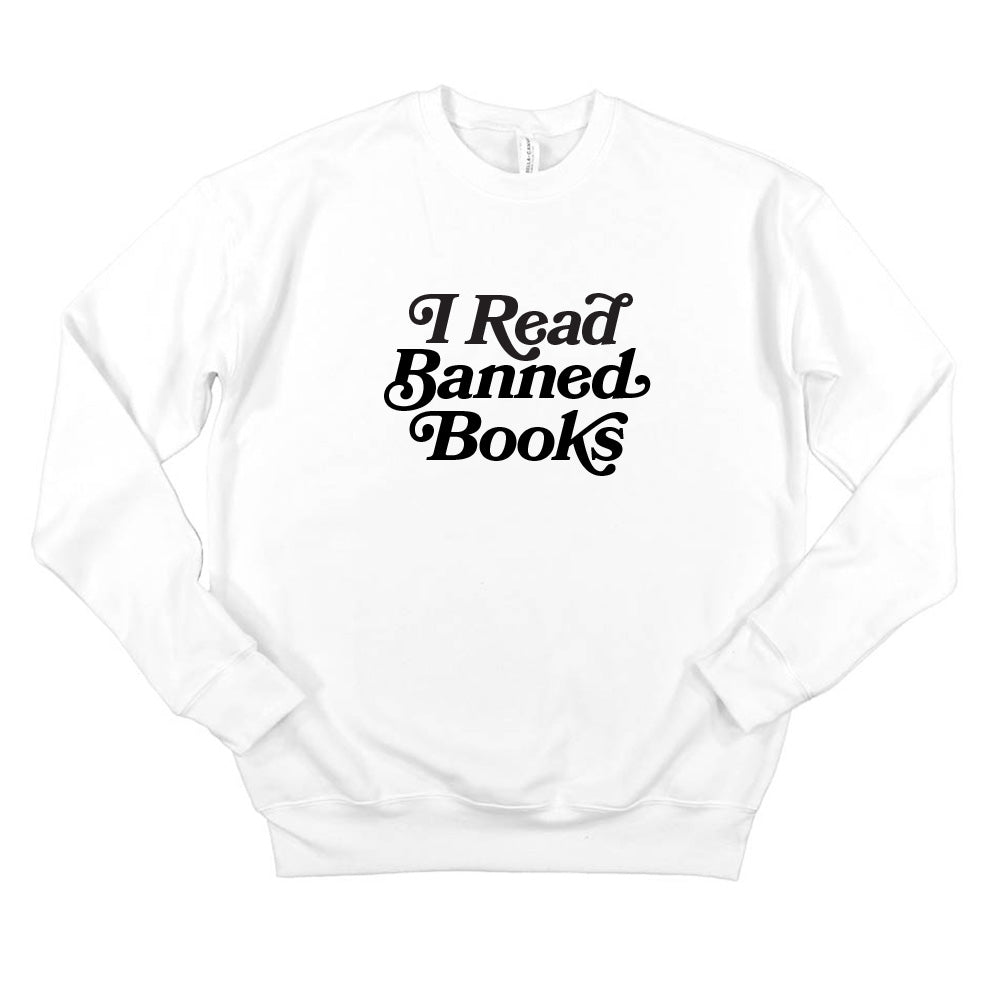 I Read Banned Books ~ Drop Shoulder Crewneck Sweatshirt ~ humanKIND