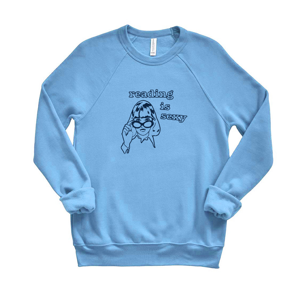 Reading Is Sexy ~ Raglan Sponge Fleece Crewneck Sweatshirt ~ humanKIND