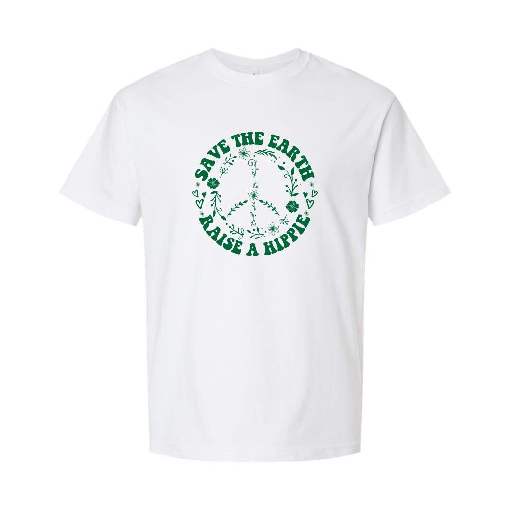 Save The Earth Raise A Hippie ~ Youth Heavyweight Cotton T-Shirt ~ humanKIND