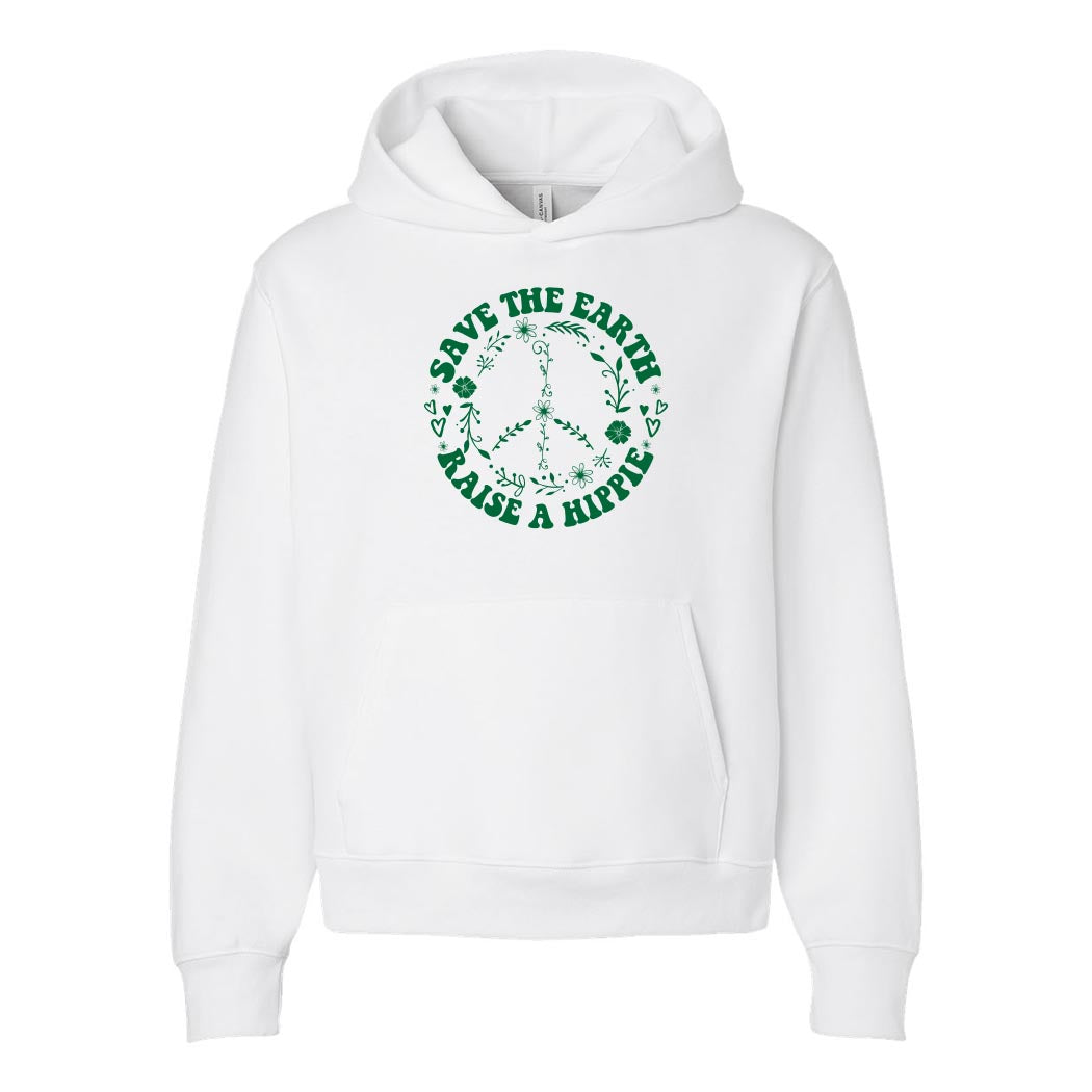 Save The Earth Raise A Hippie ~ Heavyweight Hoodie ~ humanKIND