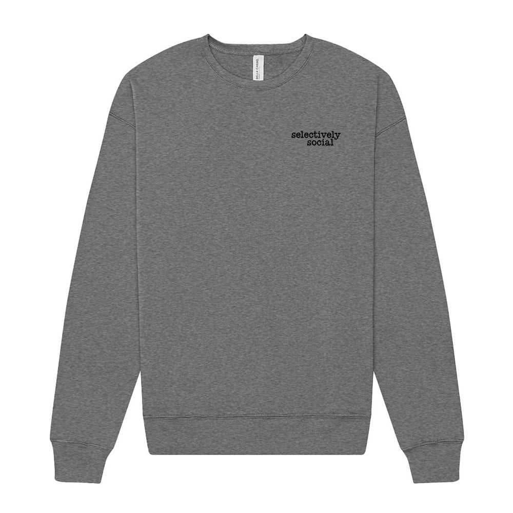 Selectively Social ~  Drop Shoulder Crewneck Sweatshirt ~ humanKIND