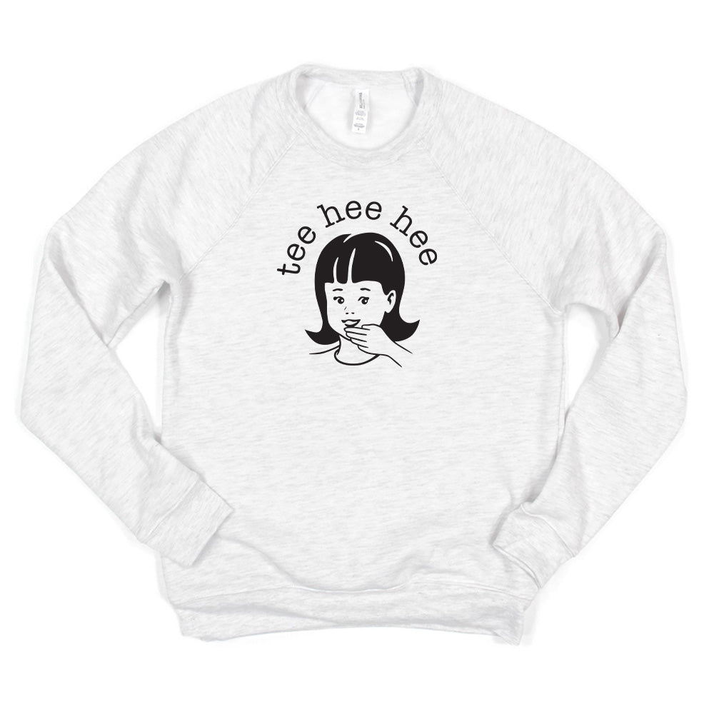TeeHeeHee Custom Co. Logo ~ Adult Raglan Crewneck Sweatshirt ~ humanKIND