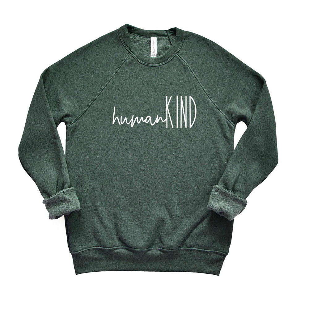 humanKIND Logo ~ Raglan Crewneck Sweatshirt ~ humanKIND