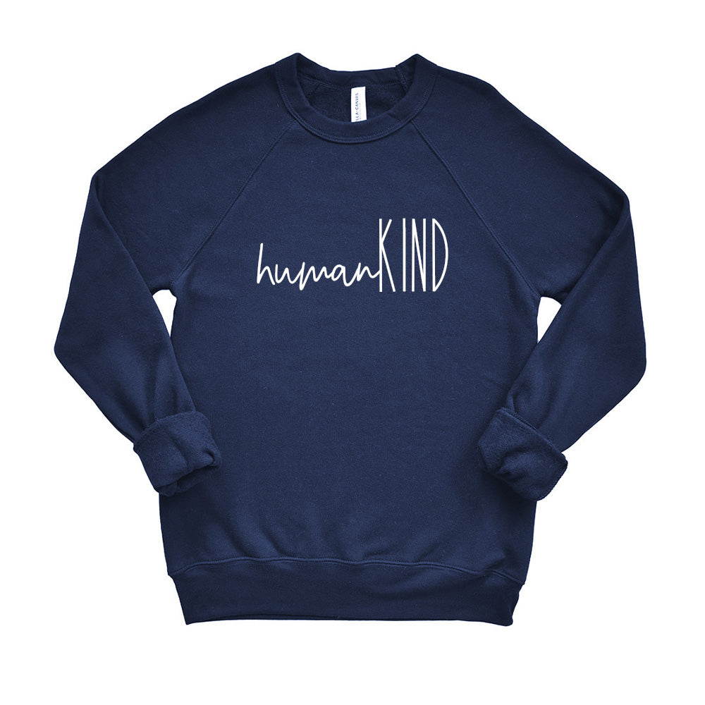 Humankind Logo ~ Raglan Sponge Fleece Crewneck Sweatshirt ~ humanKIND