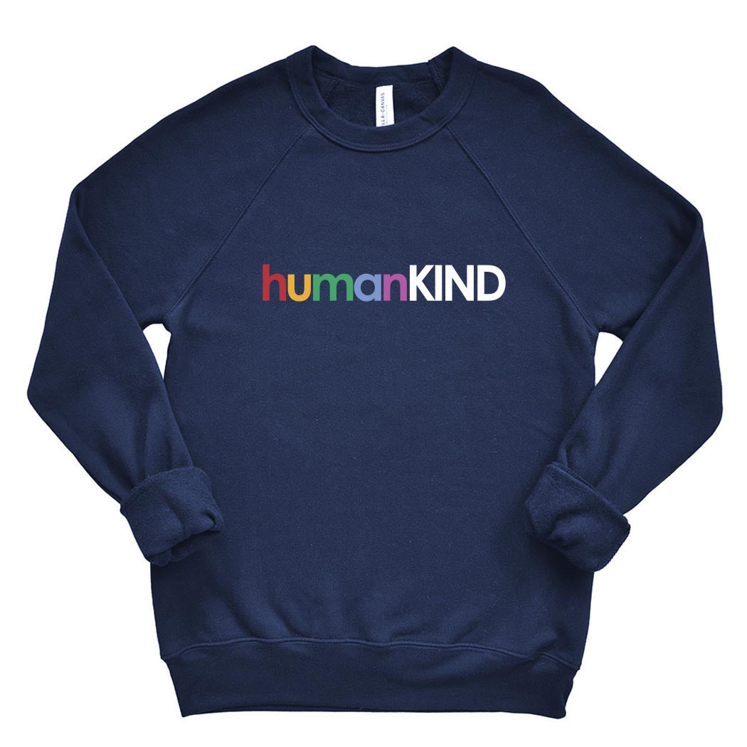 humanKIND pride ~ Youth Raglan Crewneck Sweatshirt ~ humanKIND