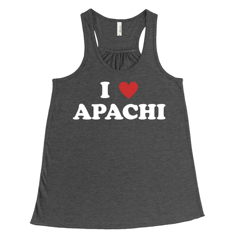 I Heart Apachi ~ Flowy Racerback Tank ~ Apachi Day Camp