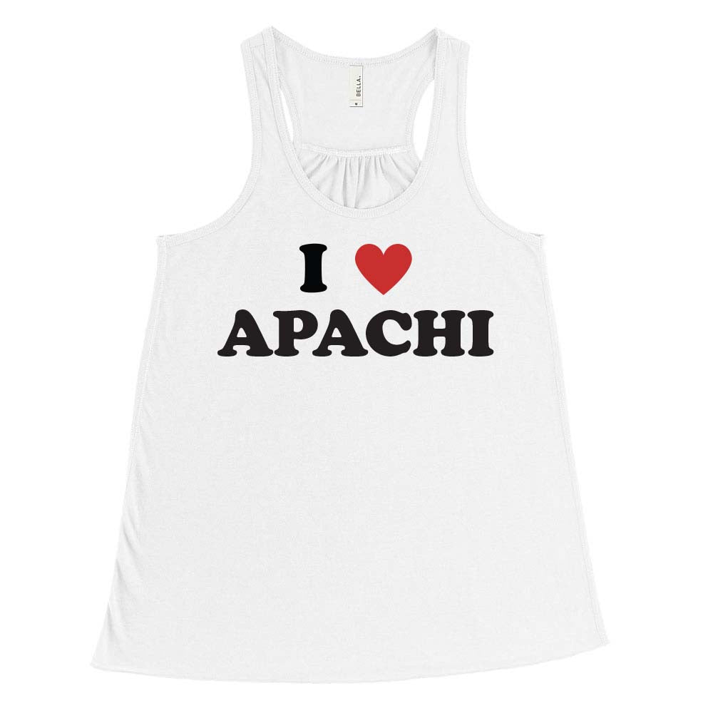 I Heart Apachi ~ Flowy Racerback Tank ~ Apachi Day Camp