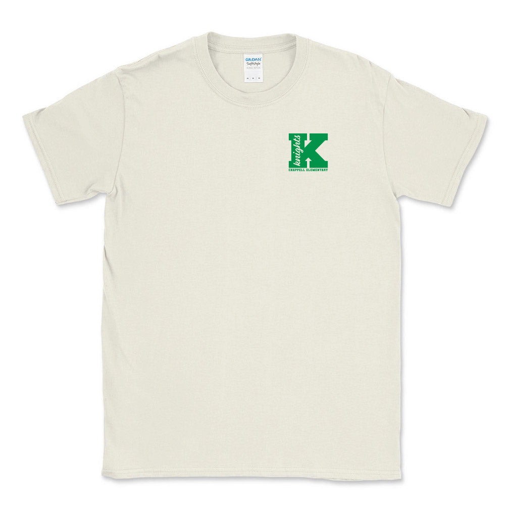 Initial Script ~ Cotton T-Shirt ~ Chappell Elementary School