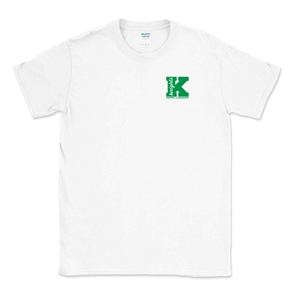 Initial Script ~ Cotton T-Shirt ~ Chappell Elementary School