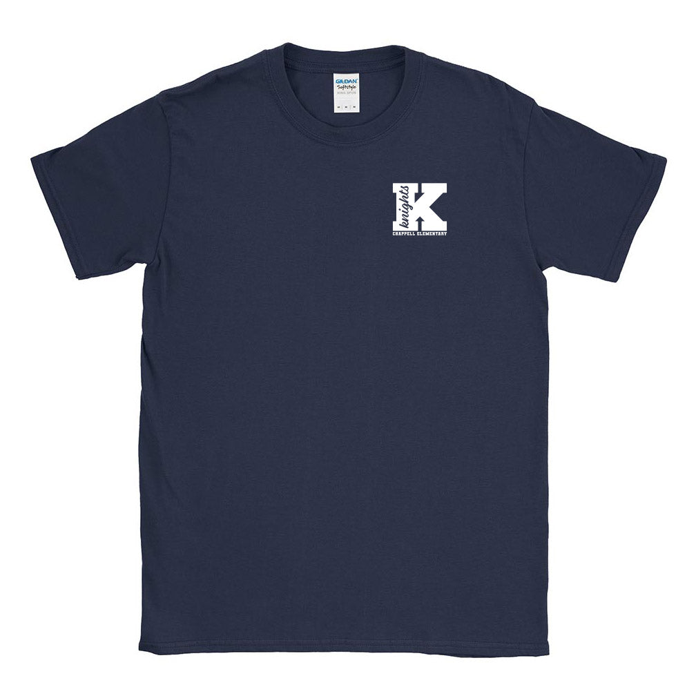 Initial Script ~ Cotton T-Shirt ~ Chappell Elementary School