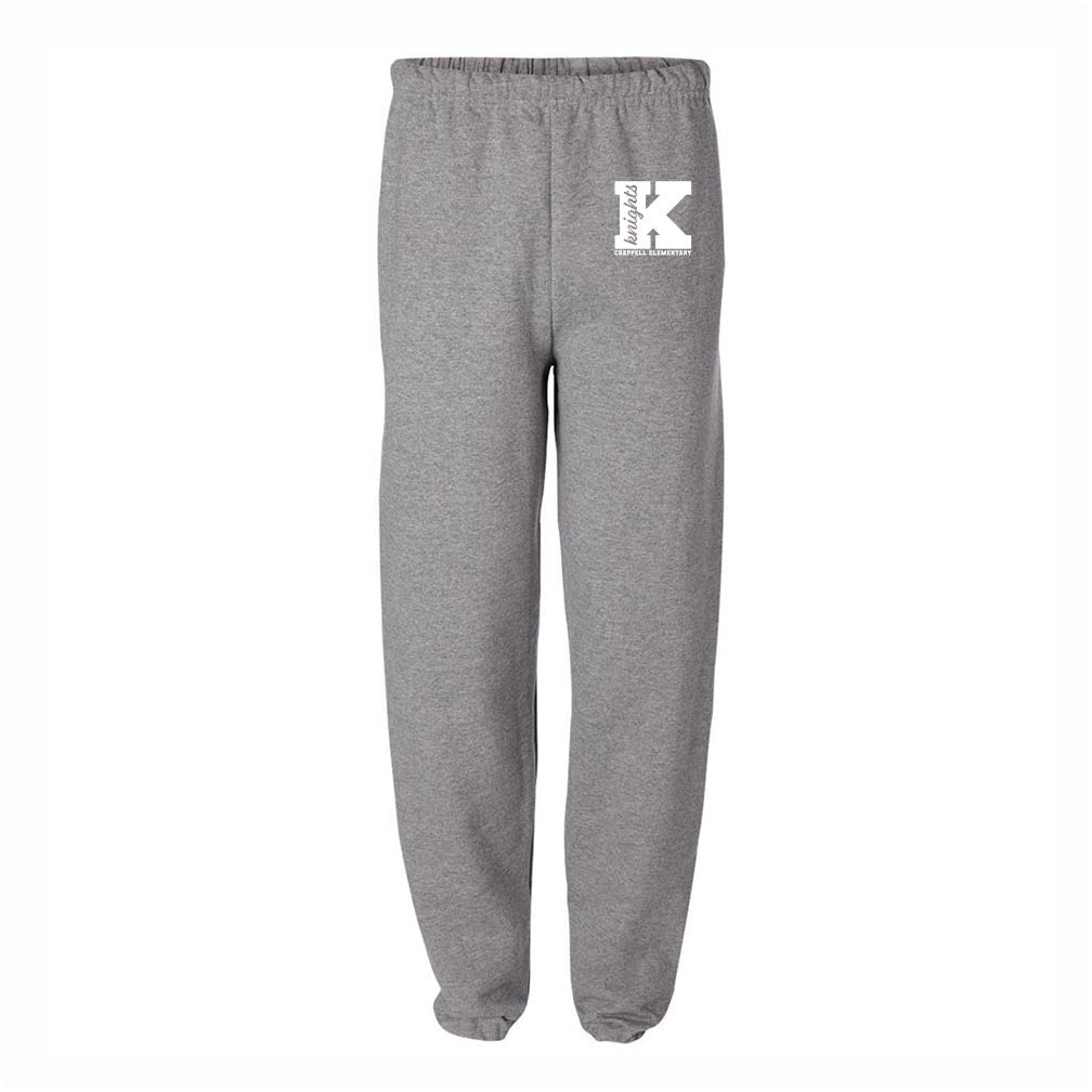 Initial Script White ~ Sweatpants ~ Chappell Elementary School