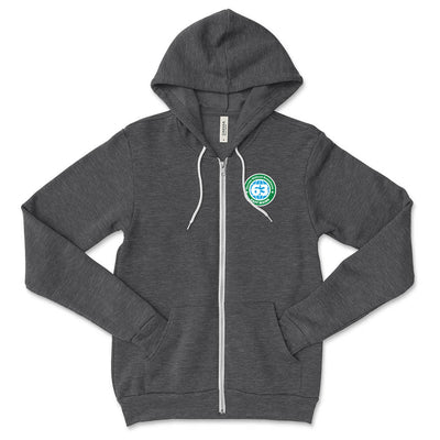 Logo ~ Fleece Zip Hoodie ~  East Maine School District 63