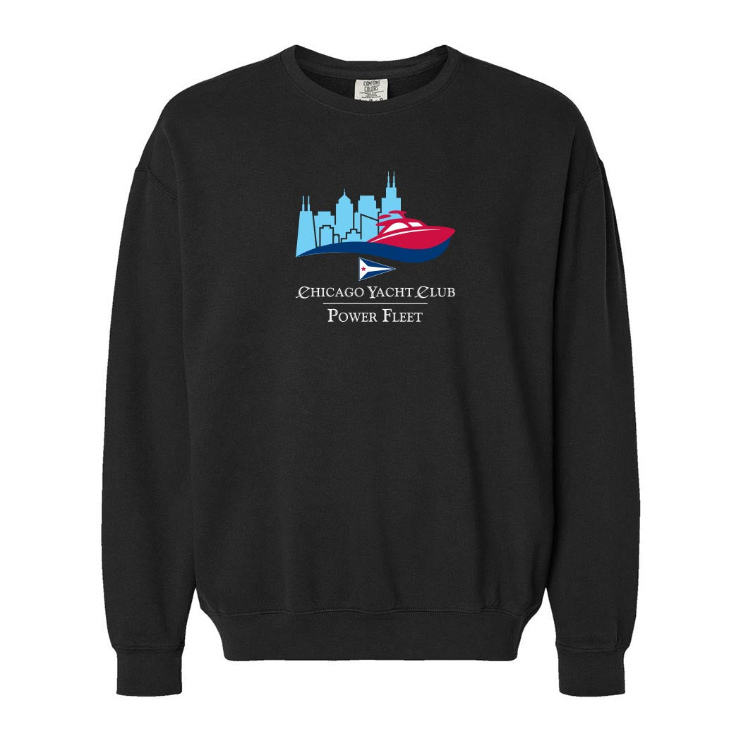 Logo - Power Fleet ~ Lightweight Crewneck Sweatshirt ~ Chicago Yacht Club