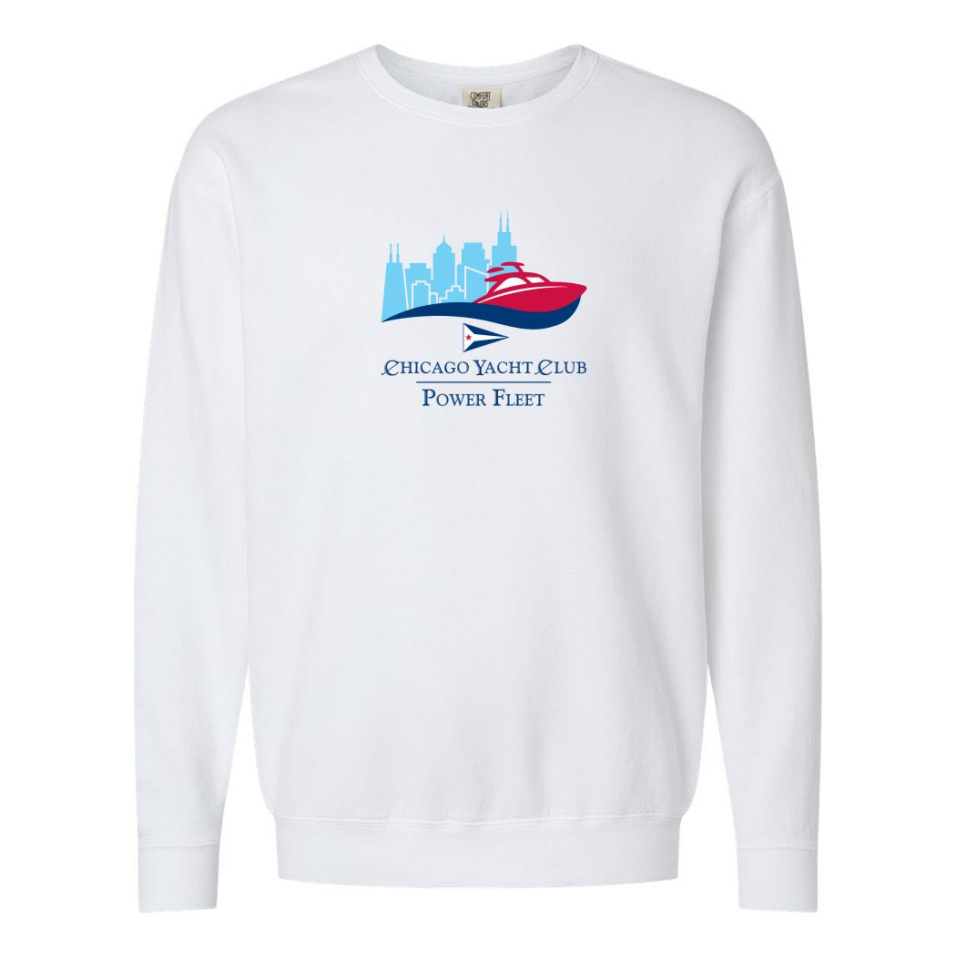Logo - Power Fleet ~ Lightweight Crewneck Sweatshirt ~ Chicago Yacht Club