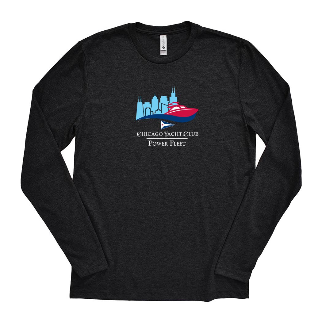 Logo - Power Fleet ~ Triblend Long Sleeve T-Shirt ~ Chicago Yacht Club