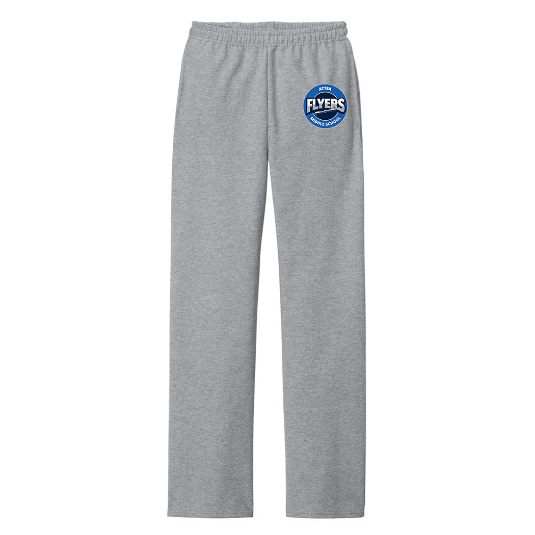 Logo ~ Open Bottom Sweatpants ~ Attea Middle School