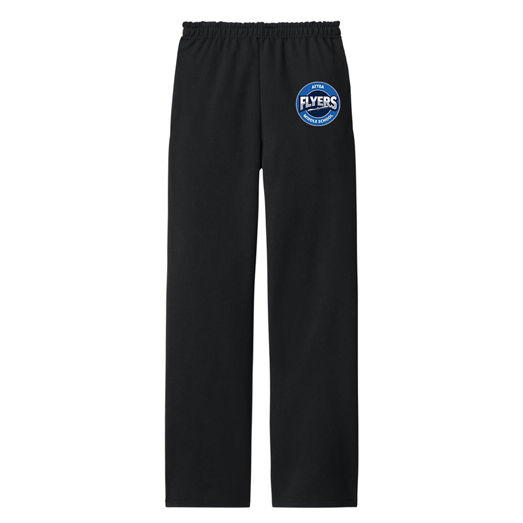 Logo ~ Open Bottom Sweatpants ~ Attea Middle School