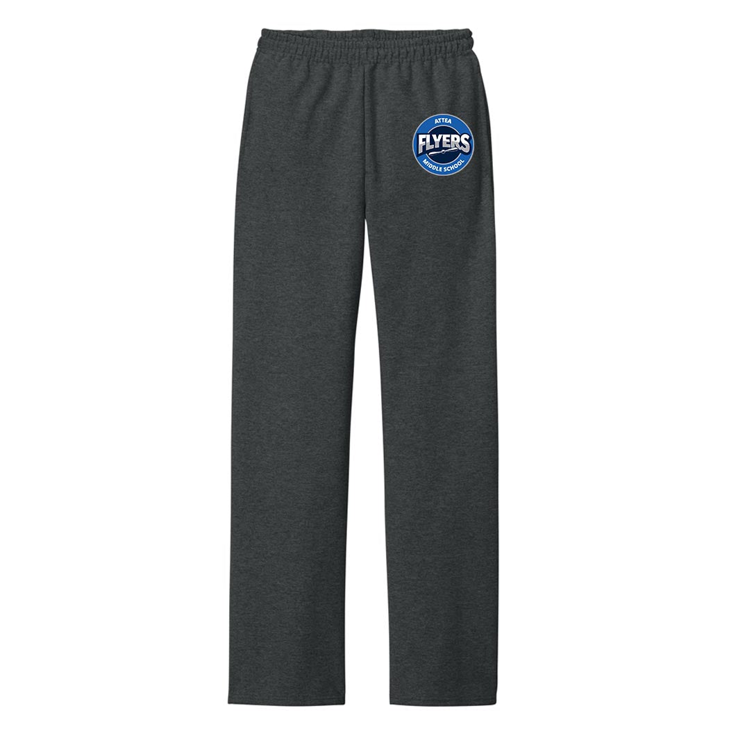 Logo ~ Open Bottom Sweatpants ~ Attea Middle School
