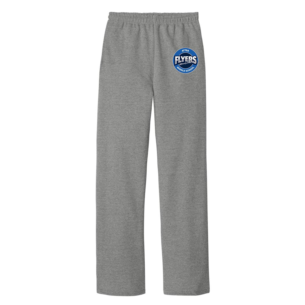 Logo ~ Open Bottom Sweatpants ~ Attea Middle School