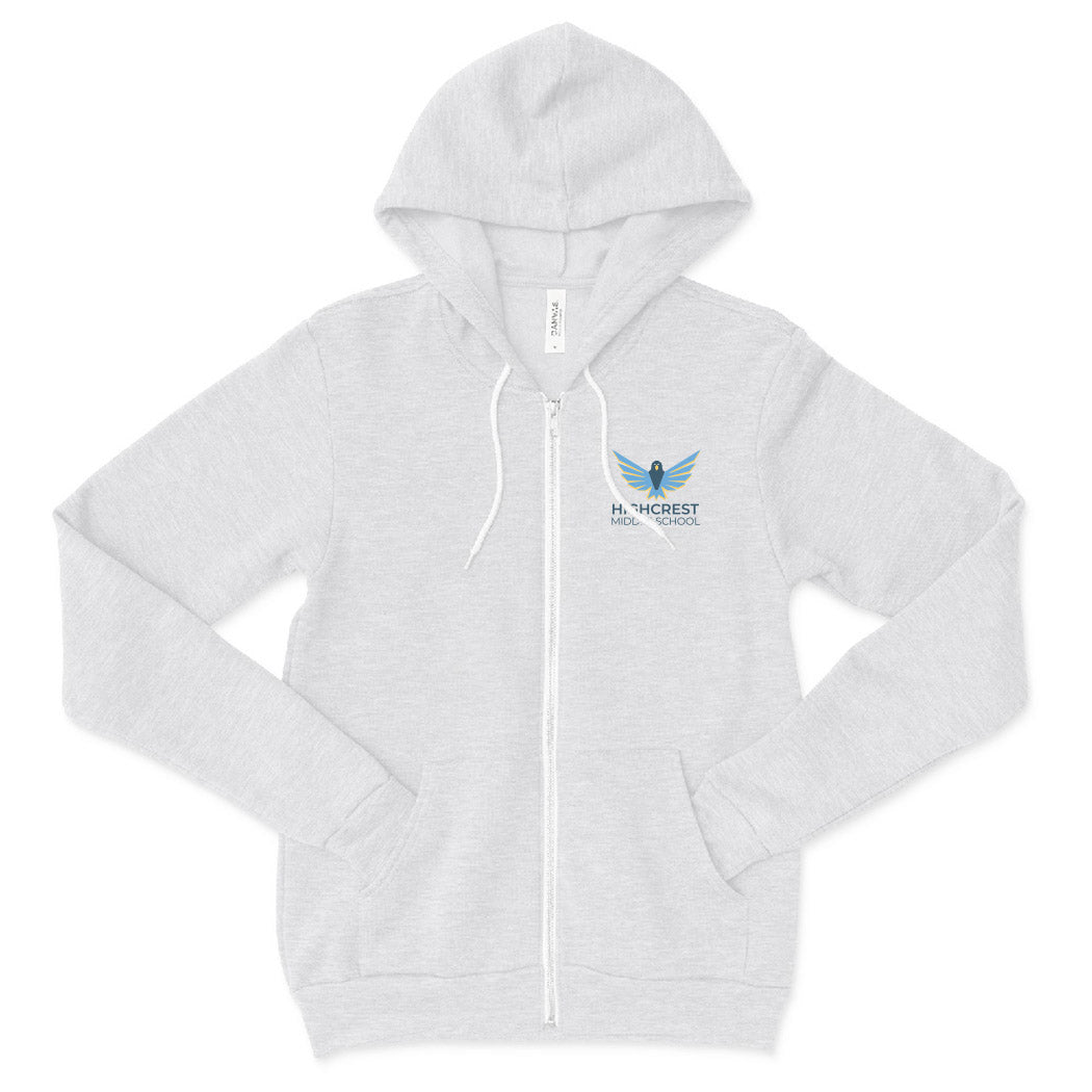 Logo - Highcrest Middle School ~ Sponge Fleece Zip Hoodie ~ Highcrest Middle School