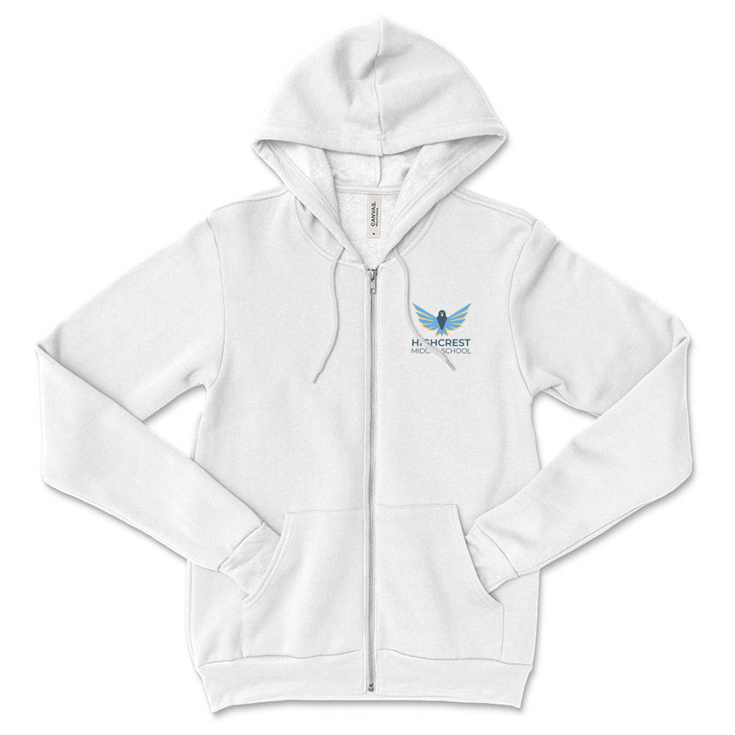 Logo - Highcrest Middle School ~ Sponge Fleece Zip Hoodie ~ Highcrest Middle School