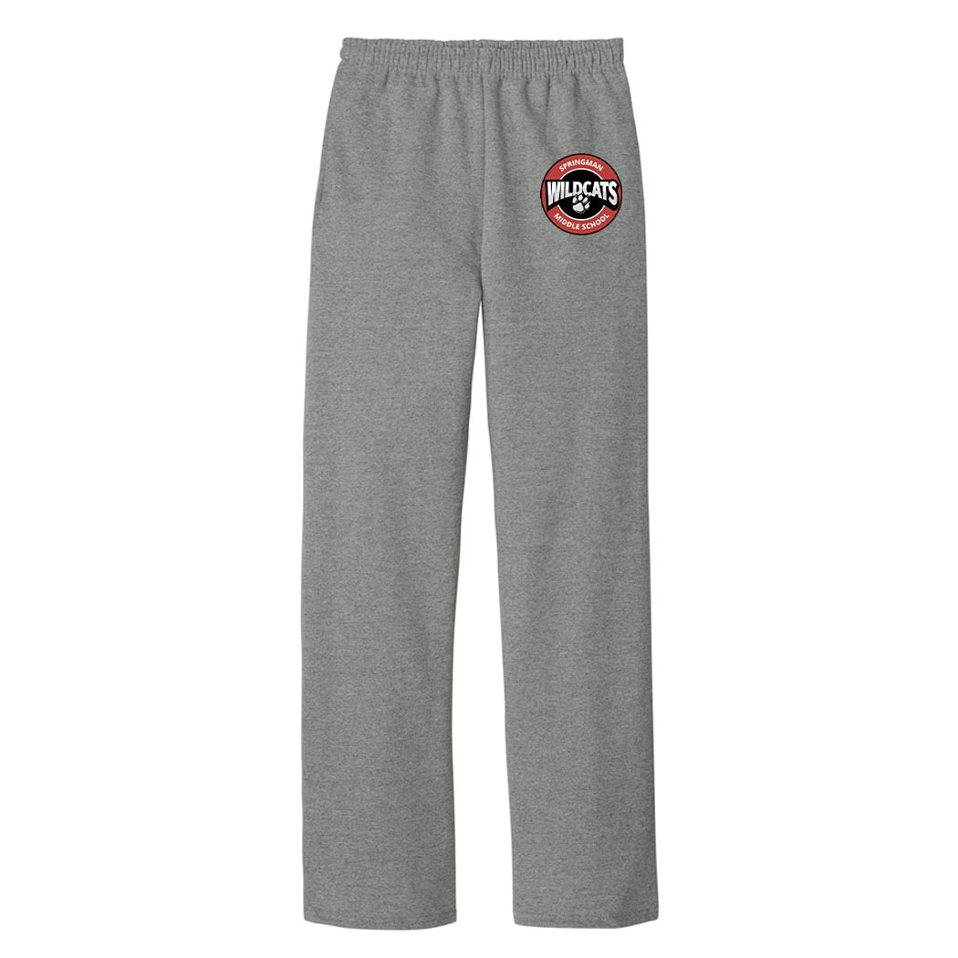Logo ~ Open Bottom Sweatpants ~ Springman Middle School