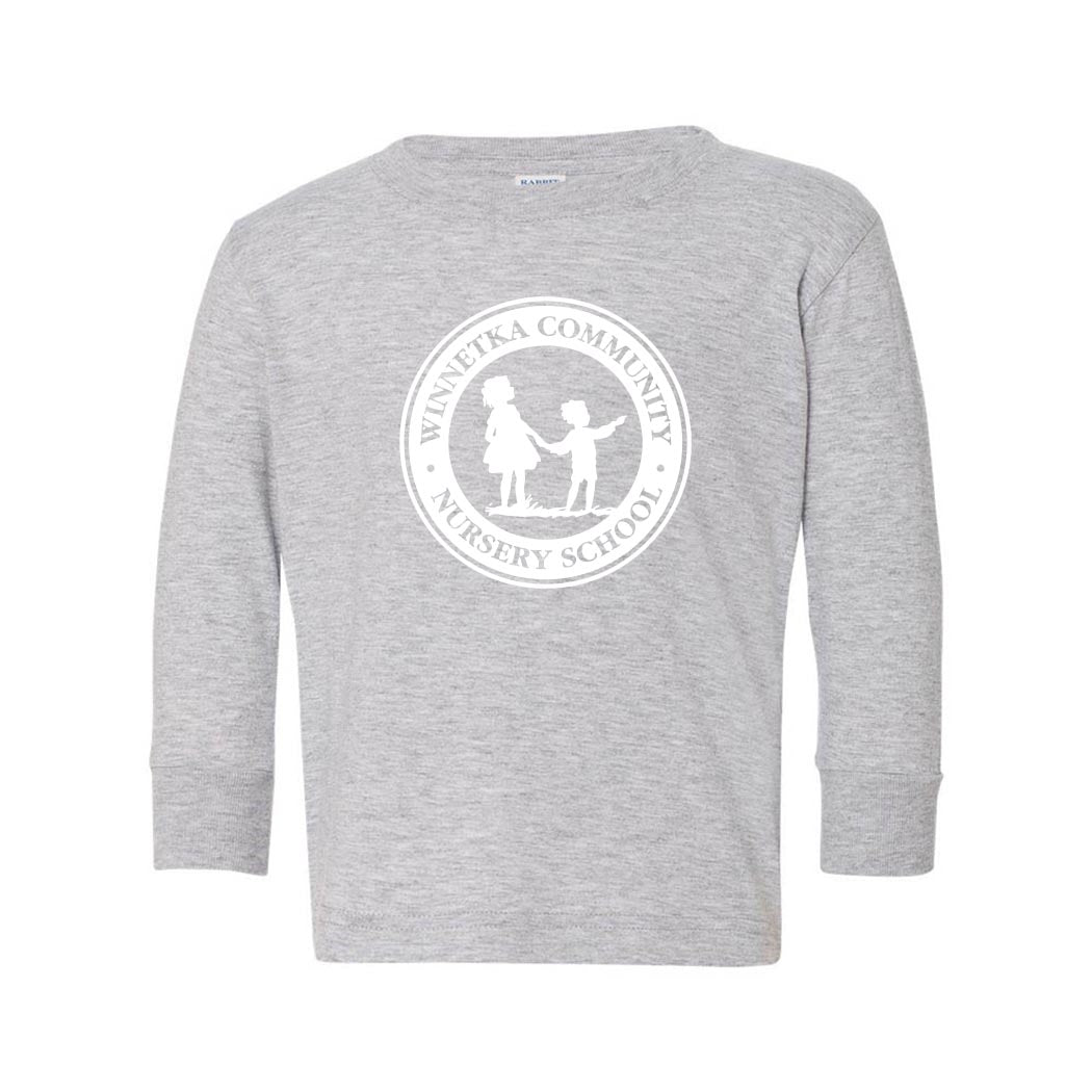 Logo ~ Toddler Jersey Long Sleeve T-Shirt ~ Winnetka Community Nursery School-heather