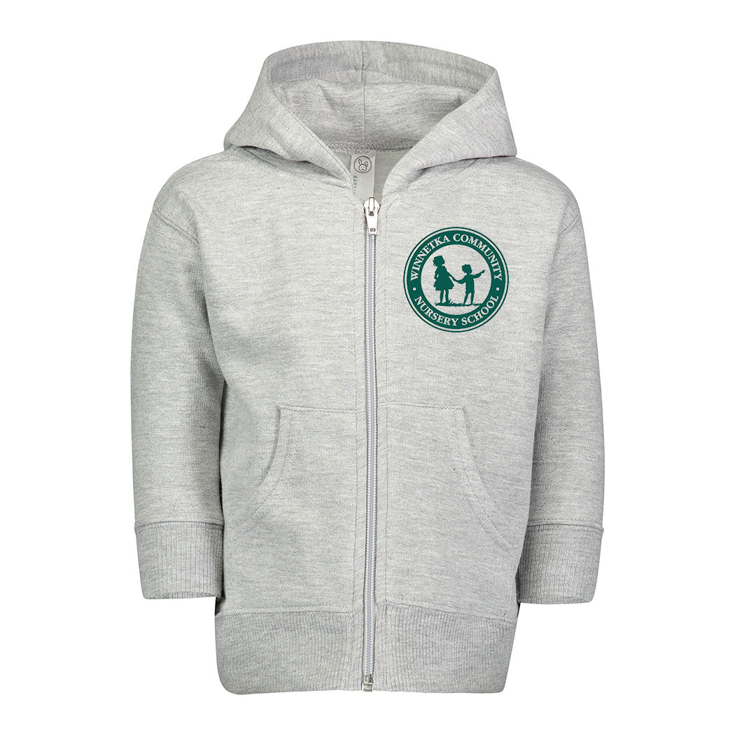 Logo ~ Toddler Zip Hoodie ~ Winnetka Community Nursery School