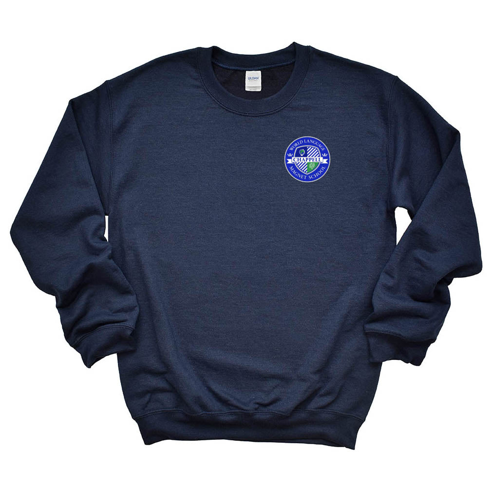 World Language Magnet Seal ~ Crewneck Sweatshirt ~ Chappell Elementary School