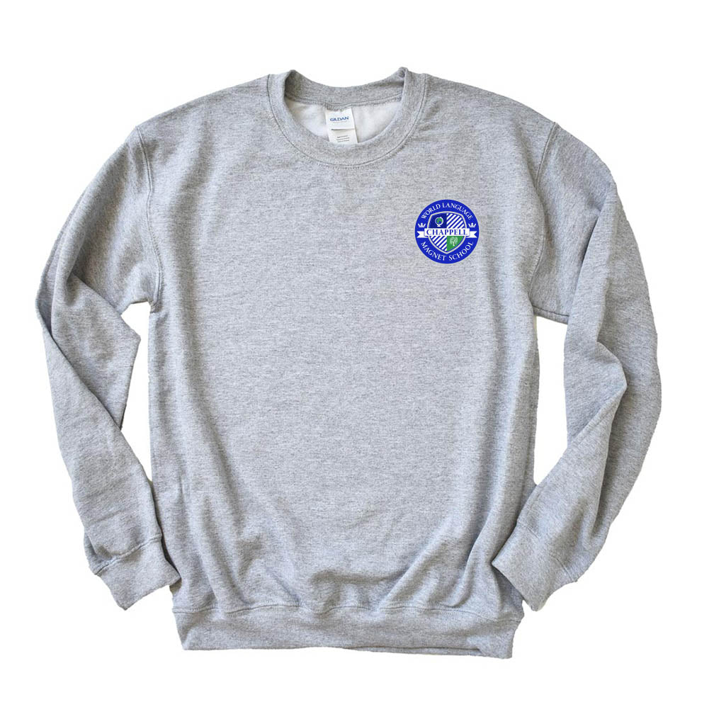 World Language Magnet Seal ~ Crewneck Sweatshirt ~ Chappell Elementary School