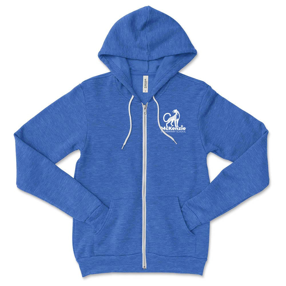 McKenzie Logo ~ Sponge Fleece Zip Hoodie ~ McKenzie Elementary School