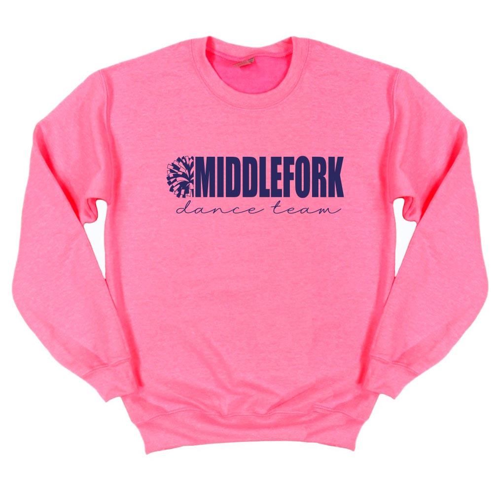 Middlefork Dance ~ Crewneck Sweatshirt ~ Middlefork Dancing Dolphins