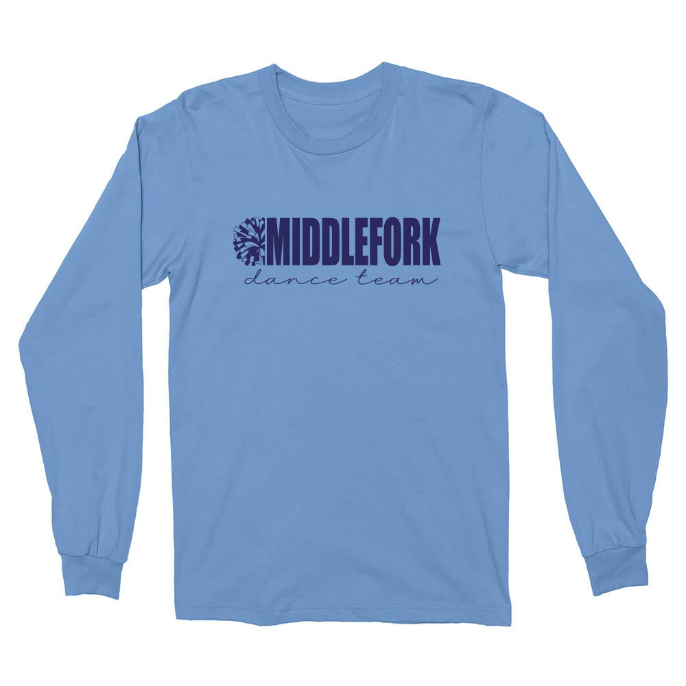Middlefork Dance ~ Cotton Long Sleeve T-Shirt ~ Middlefork Dancing Dolphins
