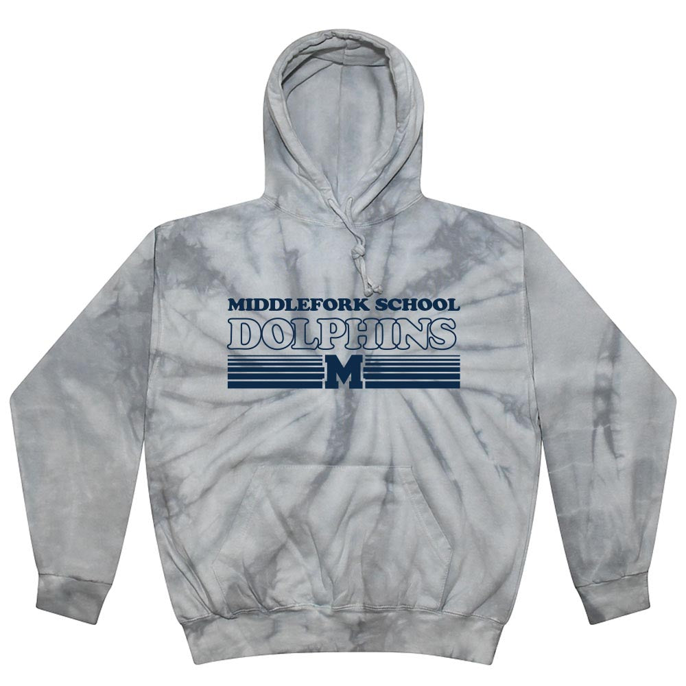 Middlefork Dolphins ~ Tie Dye Hoodie ~ Middlefork Elementary School