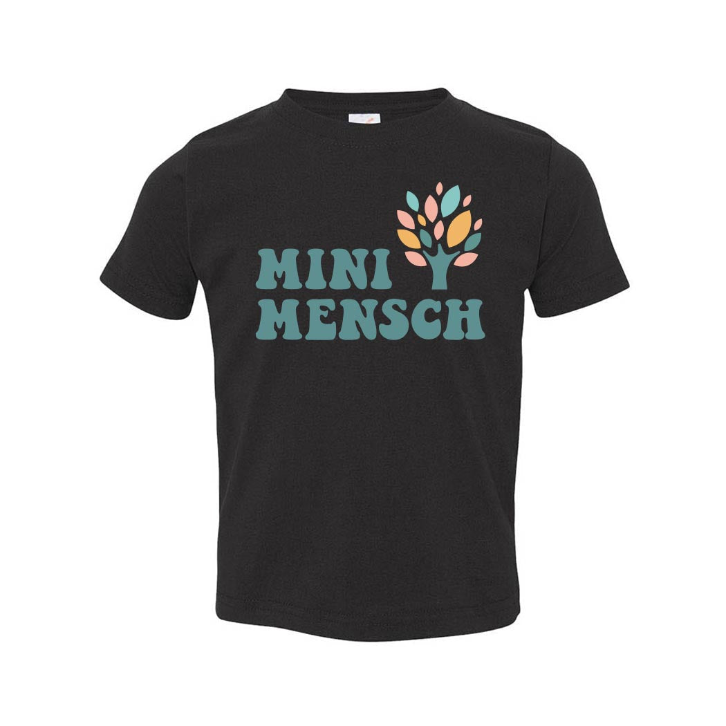 Mini Mensch ~ Toddler Jersey T-Shirt ~ Gan Montessori-black