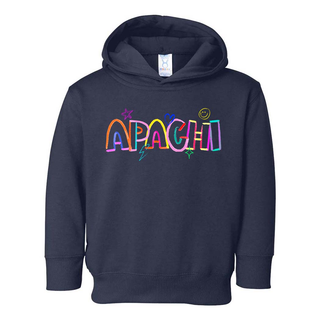 Neon Doodle ~ Toddler Hoodie ~ Apachi Day Camp