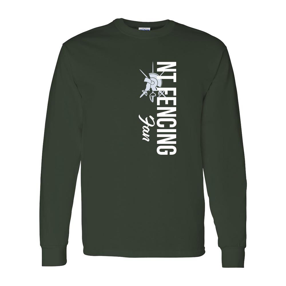 NT FENCING FAN LONG SLEEVE TEE (CUSTOMIZABLE) ~ NEW TRIER FENCING ~  youth & adult ~ classic fit