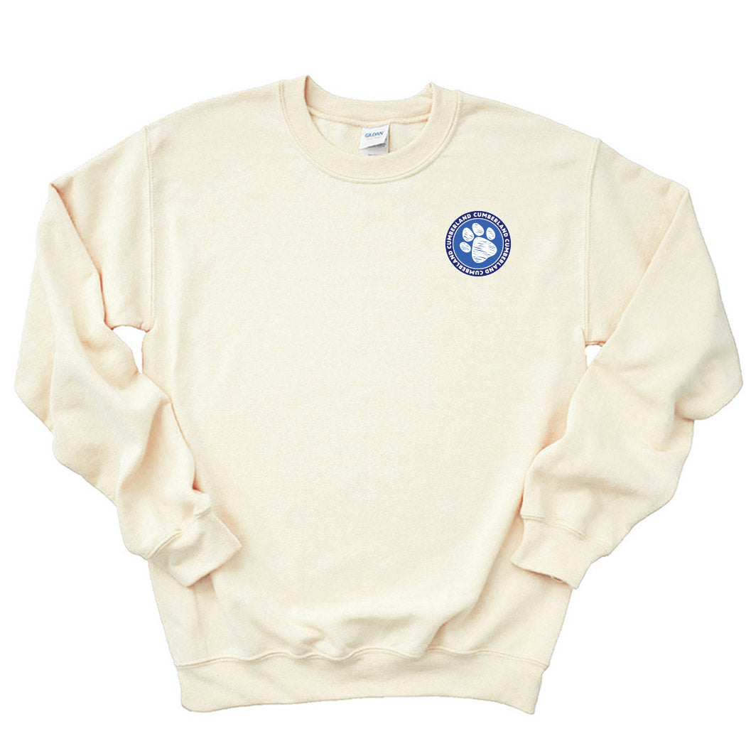 Paw Badge ~ Crewneck Sweatshirt ~ Cumberland Elementary School
